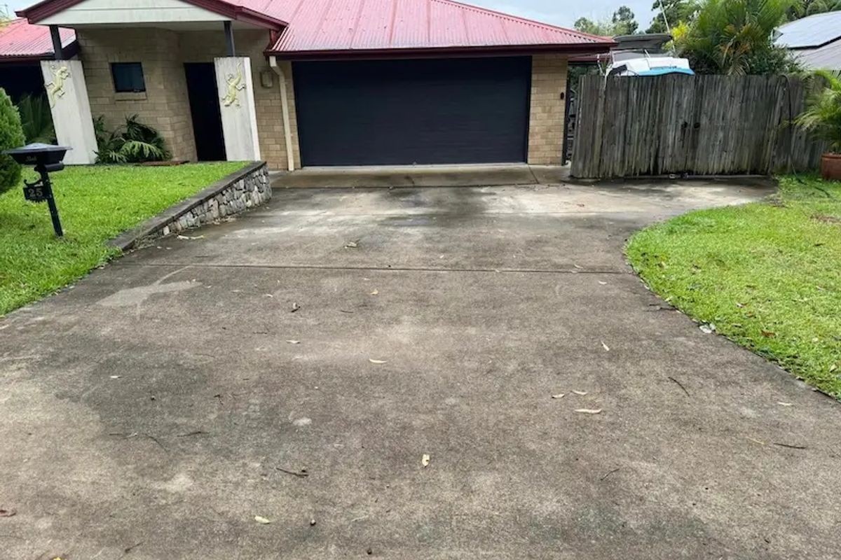 Before: Grimy Stained Forecourt