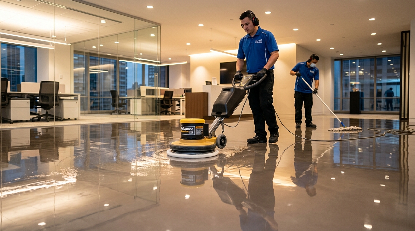 Strip and seal floor restoration
